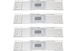 DEYROS Rissmonitor-Set | Acryl Risse Überwachung Datensatz | Riss Messgerät Überwachung Messgerät | Präzises Lückenlineal zur Erkennung von Wandverformungen und Rissen (4 Stück)