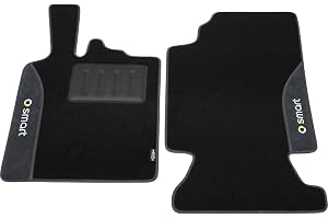 Tapis de Voiture en Moquette antidérapants, sur Mesure, 2 Broderies, Gris