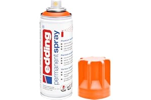 edding 5200 permanent spray – neonorange matt – 200 ml – akryllack för målning och dekoration av glas, metall, trä, keramik, plast, duk – färgspray, akrylspray, färgspray