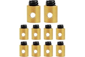 BELLAGESUNDHEIT 10 Stück Bremszug Nippel Schrauben, Lötfreie Ersatzteile für Motorrad Gaszug, Nippel Zubehör für Auto Motorrad Fahrrad Metall, 5x6 mm