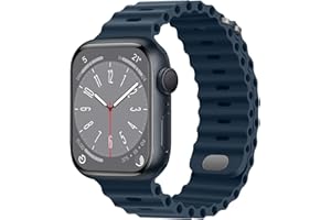 HITZEE Pasek kompatybilny z Apple Watch 49 mm, 45 mm, 44 mm, 42 mm, 41 mm, 40 mm, 38 mm, miękki silikonowy pasek z klamrą, kompatybilny z Apple Watch Ultra Series 8, 7, SE, 6, 5, 4, 3, 2, 1