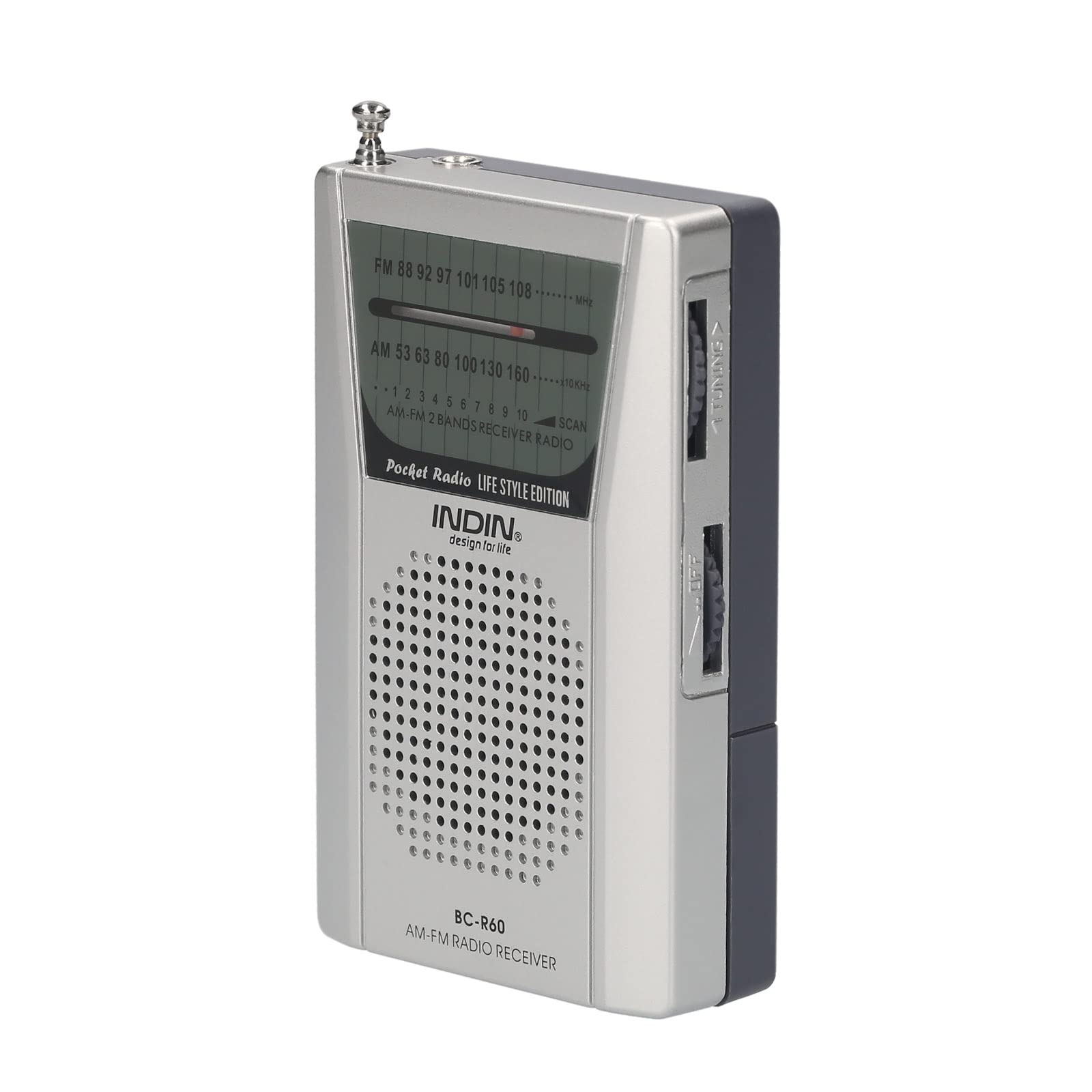Ketsicart BC-R60 AM FM Operated Portable Pocket Radioni Radio Music Player Operated by 2 AA Speaker for House & Outdoor