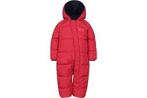 Mountain Warehouse Frosty Kids Junior Padded Snowsuit - Puffer Jacket with Central Zip, Hand & Foot Cuffs, Fleece Lined - Autumn Winter Travelling & Outdoors