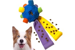 YEENER Upgrade Schnüffelball für Hunde Hundespielzeug Unzerbrechlich Ball Interaktives Spielzeug Snuffle Toys Tragbarer Haustier Puzzle Snuffle Ball Toy für Kleine Mitte Groß Hunde (Blauer Regenbogen)