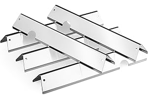 BBQ-YUMMY 66032 Edelstahl Flavorizer Bars für Weber Genesis II/LX 300, Aromaschienen für Weber Genesis GS4 II LX E/S-340 E-310 E-315 E-335 E-330 S-335 Grills, 43.5cm Heizplatten Ersatz für Weber 66032/66795