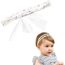 KEWUF Fascia Capelli Bambina - Accessorio Pizzo Con Antenne Per Neonato