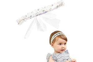DHWEKU Haarband für Babys, elastisch, Baumwolle, einfarbig, Schmetterling, Mädchen, Turban, Kopfbedeckung