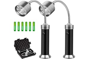 SPORWAY 2 Stück Grilllampe Grilllicht: Grill Lampe LED Magnetische mit Akkus, Grill BBQ Licht 360° Drehbar für Grillen im Freien Camping Party Werkstatt