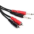 Hosa Stereo Intercon Dual 1/4ints to Dual Rca2m