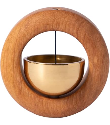 Sonnette De Porte Magnétique En Bois Et Cuivre – 2 Pièces, Carillon Pour Magasin, Café, Réfrigérateur Ou Porte D'entrée, Fixation Par Aimant Ou Adhésif