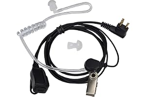 HYSHIKRA Covert Air Acoustic Tube Walkie Talkie hörlurar headset med PTT | Kompatibel med Motorola GP300 CP040 DP1400 CLS1110 tvåvägsradio