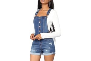 Morbuy Verano Mujer Petos de Pantalones Corto, Shop Casual Mono Rotos Jeans Bolsillos Elegante Jumpsuits Moda Playa Fiesta Noche Cóctel Overoles Denim Pantalón