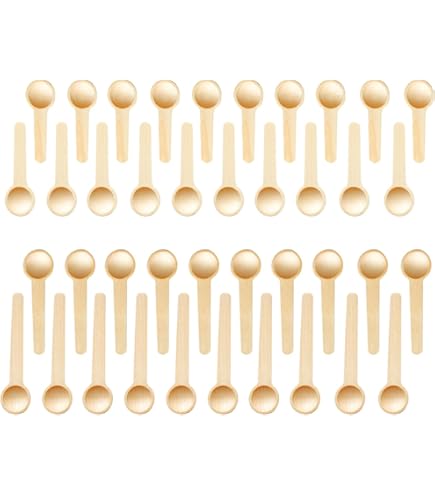 Set 20 Mini Cucchiaini Di Legno Per Sale E Spezie - Misurino Da 5G, Ideale Per Caffè, Zucchero E Cucina - Foto 6