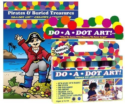 Do A Dot Art Marker Rainbow 6-pack Activity Book Gift Set - Pirates &amp; Buried Treasures