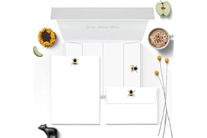 Me Loovely Bumble Bee Letter Writing Paper and Envelopes A5 Size Letters Papers Stationery Supplies for School Home & Office | Christmas Gifts (Pack of 20)