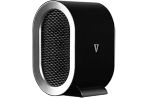 HOTSNAP VORTEX AIR Radiance Electric Low Energy Space Heater in Deep Space - Silent Mini Heating Fan with Carry Handle - Adjustable Portable Room Warming Device