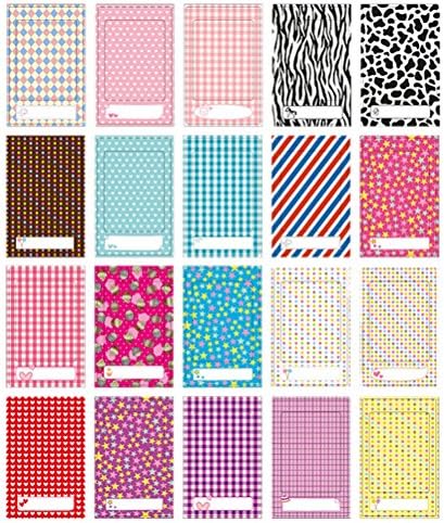 Xiaoqing Washi Masking Tape 20 Sheets Sticker Set - Sticker Paper Colorful Paper Tape-Basic