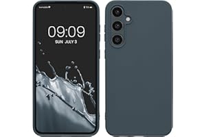 kwmobile Funda para Samsung Galaxy S23 FE Carcasa - Ultrafina de TPU y Silicona con Bordes elevados anticaídas - Pizarra Oscura