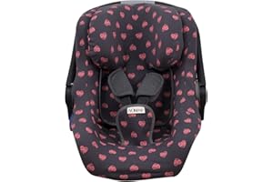 JYOKO KIDS Funda de Algodón para Silla Portabebé Compatible con Concord Neo y Jane Koos (Fluor Heart)