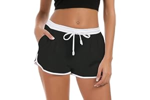 Rave on Friday Short de Bain Femme Été Maillot de Bain à Séchage Rapide Imprimé Multiusage Sport Short pour la Natation, Le Surf, la Course, la Gymnastique, Les Loisirs S—XL