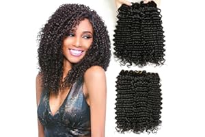 MUABY Deep Wave Bundles Human Hair Tessitura Capelli Veri Ricci Naturali Matassa Capelli Veri Tessitura Capelli Naturali Umani Donna Capelli Umani Brasiliani Totale 300g 16 18 20 Pollici