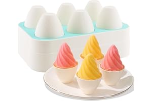 TOKSEO Moules à Glace, 6 Moules a Glace en Silicone, Moule à Glace Réutilisables, Moules à Sucettes Glacées, Moule Glace à L'eau Enfants, Moule a Glace Silicone Batonnet