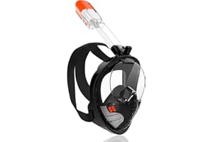 AKOFIC Maschera Snorkeling, Maschera Subacquea Snorkeling Adulto Bambini con 180° Visuale Panoramica Pieno Facciale Anti Appannamento e Tenuta Stagna Infiltrazioni Design per Adulti Bambini