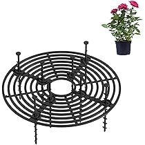 2 Stück Blumentopfgitter 30cm - Pflanzenschutz Für Katzen Und Kinder, Schwarz