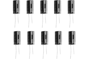 Eurobuy 10pcs 35V 4700uF Capacitor, Aluminium Electrolytic Capacitor Standard Terminal 18x30mm (Black)