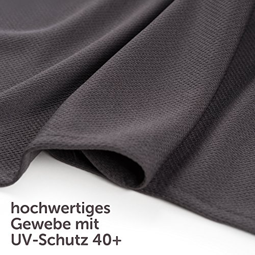Sonnenschutz fürs Auto / Baby – mit Vorhang-Funktion für einfaches Auf- und Zuziehen | UV-Schutz – Hitzeschutz & zum Abdunkeln | XXL 68 x 50 cm – auch für große Seitenscheiben | Anthrazit / Schwarz - 5