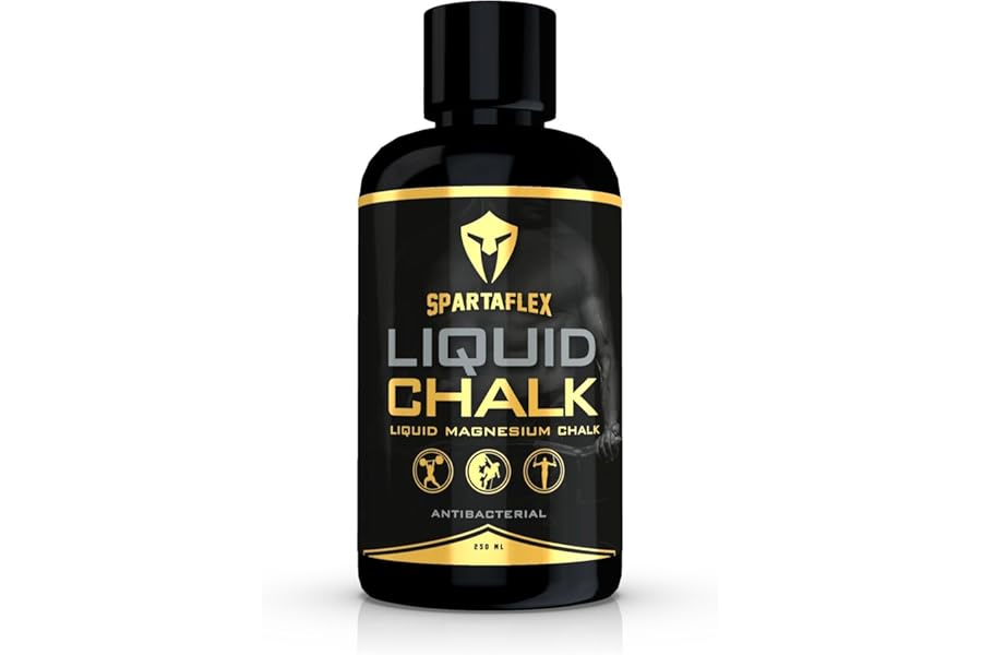 SpartaFlex 250ml Liquid Chalk - Quick Drying Gym Formula for Weightlifting and Training - Superior Grip for Climbing Gymnastics Powerlifting