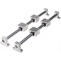 Coavoo 2Pcs Linear Motion Rod Straight Round Shaft 12mm X 1750mm
