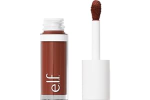 e.l.f. Camo Liquid Blush, długo utrzymujący się płynny róż do wysoko pigmentowanego koloru, zapewnia miękkie, miękkie wykończenie na chrzcie, wegański i nietestowany na zwierzętach, bombshell z brązu