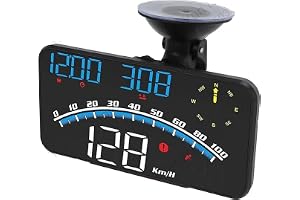 Universal G10 HUD Car Head Up Display with GPS Speedometer KM/H MPH Digital Clock Odometer Alarm Easy Installation Electronics