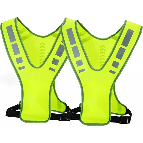 MAD Gilet réfléchissant Sangle de sécurité élastique réglable pour la