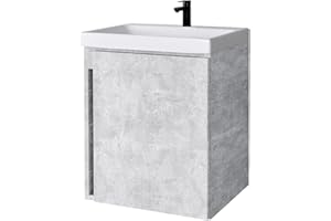Planetmöbel Juego de Muebles de baño de cerámica para Lavabo (50 cm)