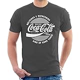 Coca-Cola T-Shirt Uomo, Retro Logo White Text, Maglietta Ufficiale, Alta Qualità, Vestibilità Comoda - 2