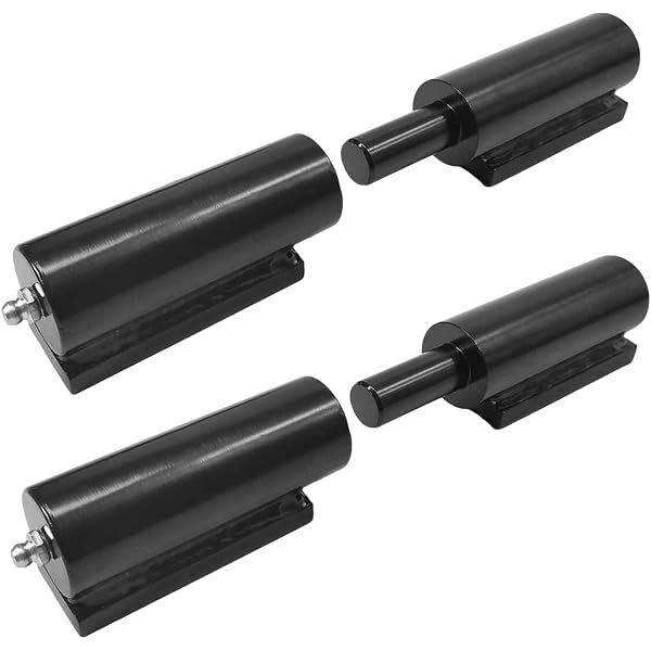 thumbnail interactive-video image 1 of Heavy Duty 7" Barrel Hinge Pair – Weld-On Steel Gates Doors – Black Powder Coat 1 of 3