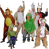 Leopard Karneval Kinder Kostüm Schlafanzug Fasching Katze Tiger (128) -