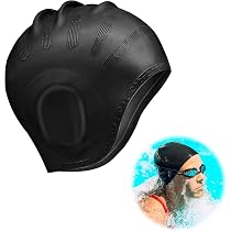 Cuffia da nuoto con stampa a foglia, protezione auricolare e design antiscivolo - Impermeabile e ideale per piscina, spiaggia e attivà estive | SHEIN ALIA