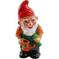 RAKSO Deko Figur Zwerg H 28 cm Gartenzwerg stehend mit Gießkanne Gartenfigur aus Kunststoff