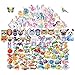 Produktbild Q-Window Aufkleber Kinder [123 PCS] Süßer Kawaii Vinyl Cartoon Sticker Kinder ist passend Stickers für Jungen und Mädchen. Es besteht aus Unterwasserwelt,Einhorn,Tiere und Dinosaurier Aufkleber