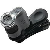 Carson MicroMini 20x LED Işıklı Cep Mikroskopu, Entegre LED ve UV El Feneri ve Evrensel Akıllı Telefon Digiscoping Adapt&ouml;r Kl