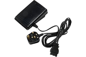 WIFEHELPER Sewing Machine Foot Pedal, Foot Control Pedal & Power Cord for Sewing Machine, Plastic Foot Speed Control Pedal Sewing Machine Foot Operated Pedal Controller (UK Plug)