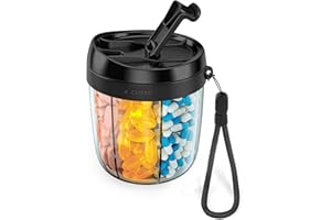 Fefod pilulier semainier 7 jours, Pilulier hebdomadaire extra large avec 7 grands compartiments, Pillulier Matin et Soir Portable, Pilulier de Voyage pour Vitamines, Huile de Poisson, Médicaments etc