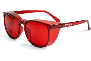 UVtech SLEEP-4B 100 % blåljusfilter röda glasögon datorglasögon PC gaming bluelight filter UV blått ljusblockerande glas anti