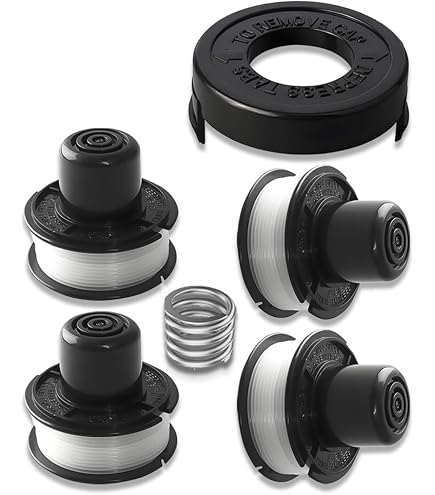 Lot De 3 Bobines + Capuchons Pour Débroussailleuse Black & Decker A6226, GL250, GL310, GL360