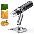 SKYBASIC Wireless Digital Microscope, 50X to 1000X WiFi Handheld Zoom Magnification Endoscope Magnifier 1080P FHD 2.0 MP 8 LED Compatible with Android and iOS Smartphone or Tablet, Windows Mac PC