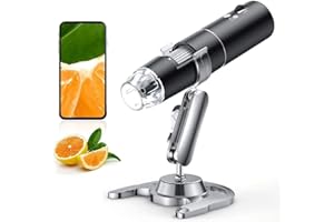 Skybasic Digitales Mikroskop 50X bis 1000X WiFi - Handgehaltenes Vergrößerung Lupe 2.0 MP 8 LED - Kompatibel mit Handy, iPhone, iPad, Windows, MAC