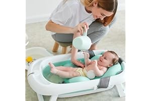 BAKERMICHE Baby Badekissen Faltbare rutschfeste Badeauflage Badesitz für Kleinkind Kinder Unterstützung Badeaufhängungsmatten Baby Bath Net Non-Slip Badematten Neugeborenes Badekissen Adjustable Bath Shower Mat